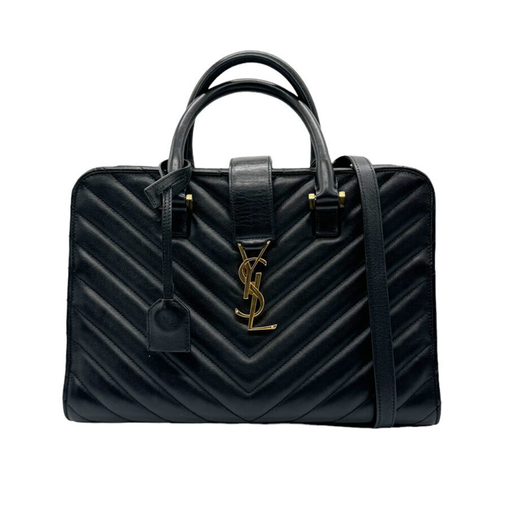 Saint Laurent 2way Shoulder Bag leather black gold